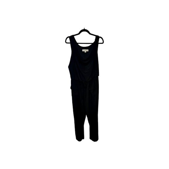 Women's Black Sleeveless Wide  Leg Jumpsuit - Picture 1 of 4